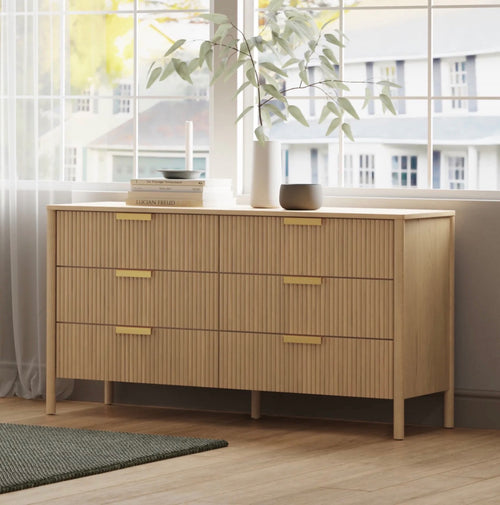 Liv 6-Drawer Double Dresser - White Oak