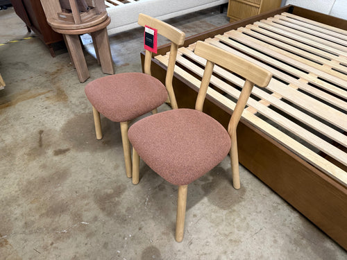 Pair of Ulka Dining Chairs - White Oak And Ratine Oxide