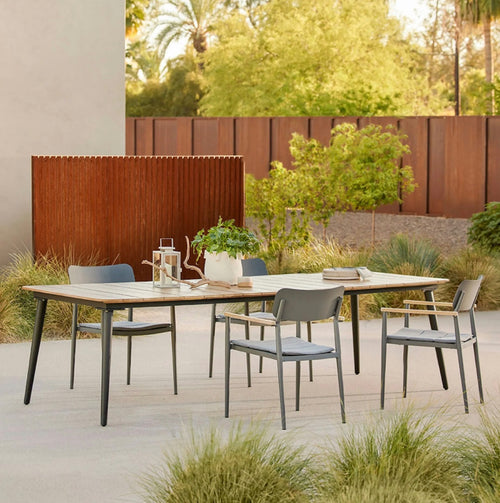 Latta 110" Outdoor Dining Table - Slate Gray