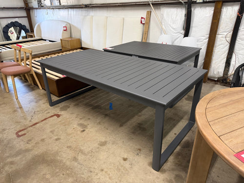 Ofer 80.25" - 104.75" Outdoor Extendable Dining Table - Dark Gray