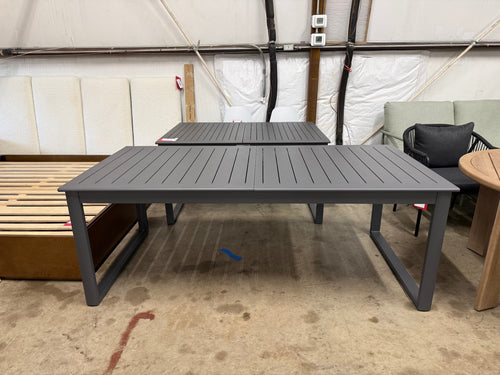 Ofer 80.25" - 104.75" Outdoor Extendable Dining Table - Dark Gray