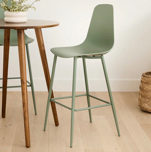 Pair of Svelti Bar Stools - Aloe Green