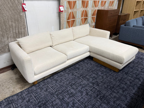 Kalok 92” Reversible Sectional - Buckler Ivory