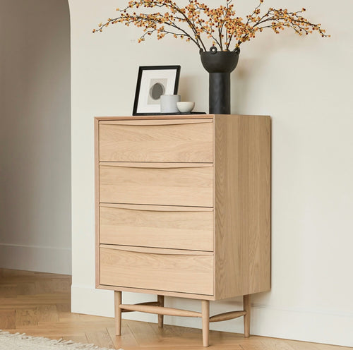 Lenia 4-Drawer Chest - White Oak