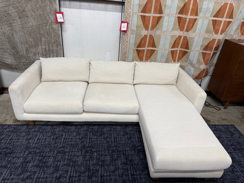 Kalok 92” Reversible Sectional - Buckler Ivory