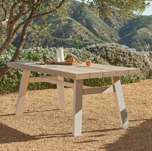Sardis 118” Outdoor Dining Table - Driftwood Gray