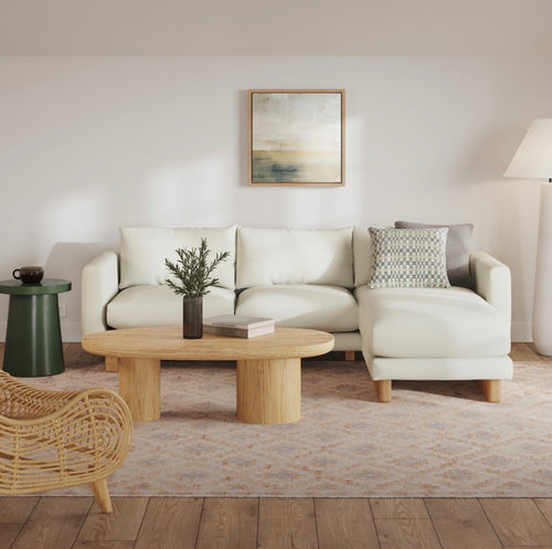 Kalok 92” Reversible Sectional - Buckler Ivory