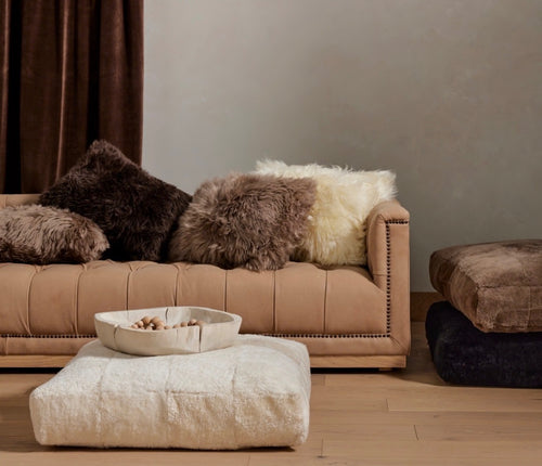 Four Hands Lavaca Floor Cushion Cover - Cream Shorn Sheepskin