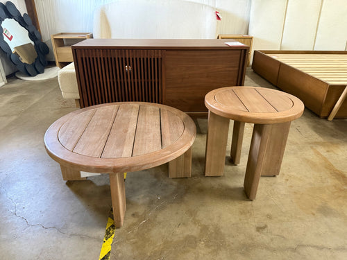 Daphne Outdoor Coffee And Side Table Set - Cloud Eucalyptus