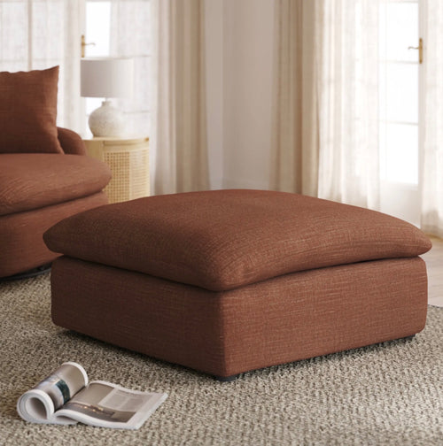 Leigh 41" Ottoman - Napa Rust