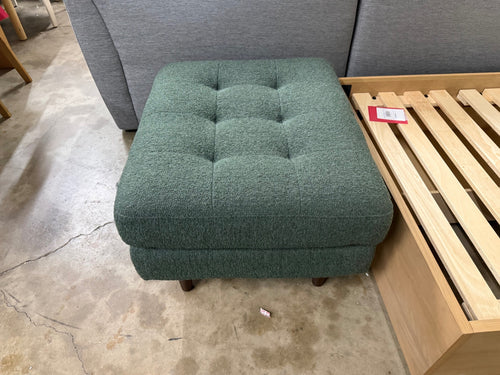 Sven 30" Ottoman - Green Wool Bouclé