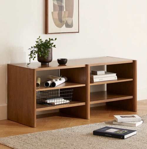 Torme 57" Bookcase, Short - Smoked Oak