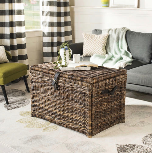 Bison Commerce Michael Wicker Storage Trunk - Brown