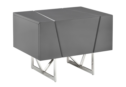 CLEARANCE Modrest Chrysler Modern Grey Nightstand