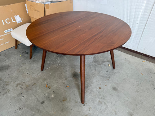 Seno 47" Round Dining Table - Walnut