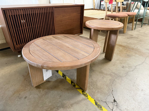 Daphne Outdoor Coffee And Side Table Set - Cloud Eucalyptus