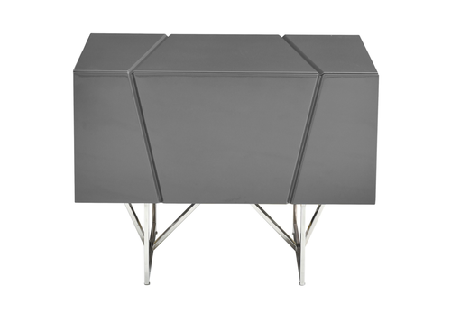 CLEARANCE Modrest Chrysler Modern Grey Nightstand