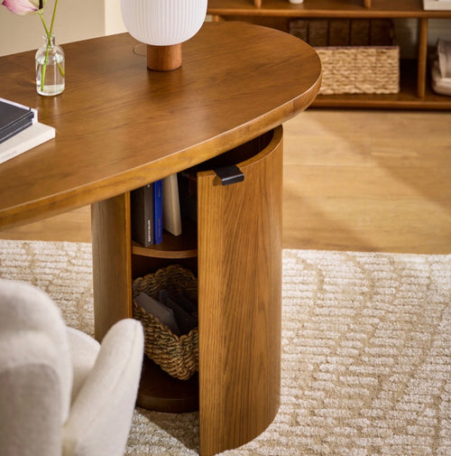 Baarlo 58.5" Desk - Smoked Oak
