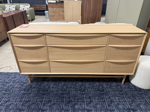 Lenia 9-Drawer Triple Dresser - White Oak