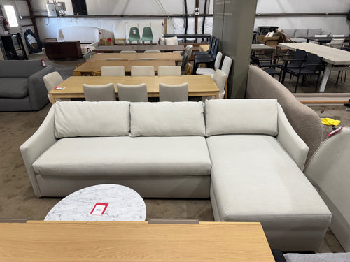 Landry 109" Right Storage Sleeper Sectional - Napa Dove, Performance Fabric