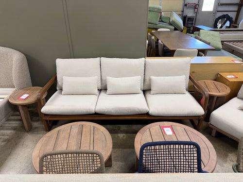 Laholm 88" Outdoor Sofa - Dravite Ivory