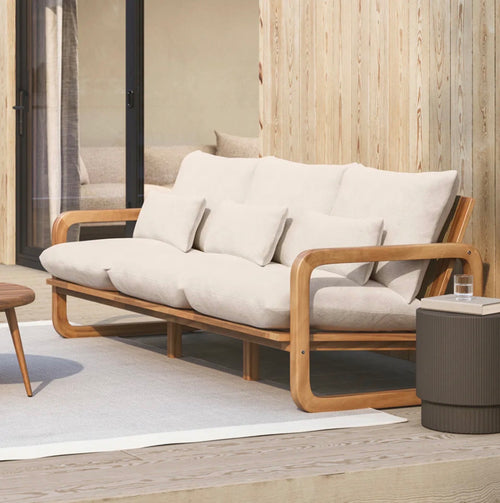 Laholm 88" Outdoor Sofa - Dravite Ivory