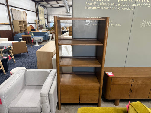 Torme 34" Bookcase With Storage, Tall - Smoked Oak