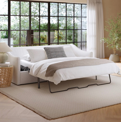 Landry 84.5" Sofa Bed - Napa White, Performance Fabric