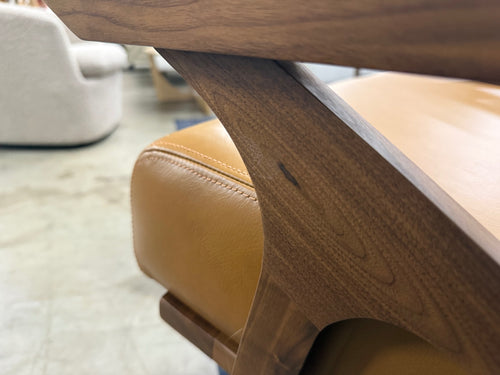 Otio 26" Leather Lounge Chair - Walnut And Toscana Tan