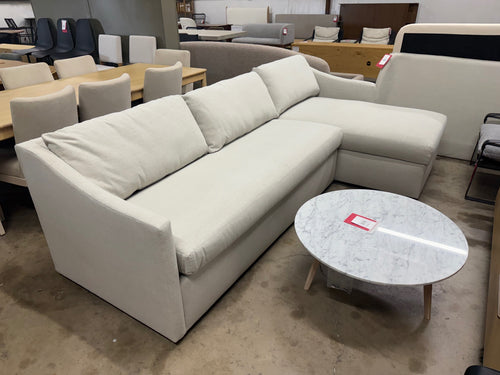 Landry 109" Right Storage Sleeper Sectional - Napa Dove, Performance Fabric