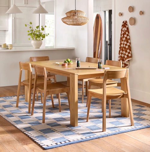 CLEARANCE Dako 76.75" - 116" Extendable Dining Table - Natural Oak