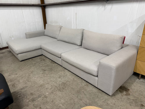 Beta 137.5" Left Modular Chaise Sectional - Welsh Gray