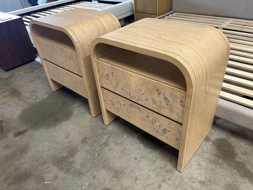 Pair of Castlery Crescent 2-Drawer Nightstands