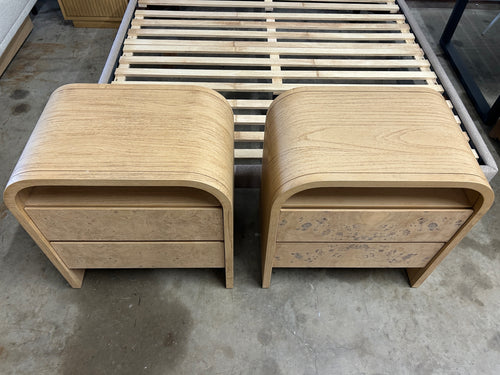 Pair of Castlery Crescent 2-Drawer Nightstands