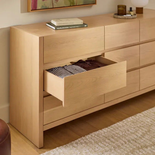 Leif 9-Drawer Triple Dresser - White Oak