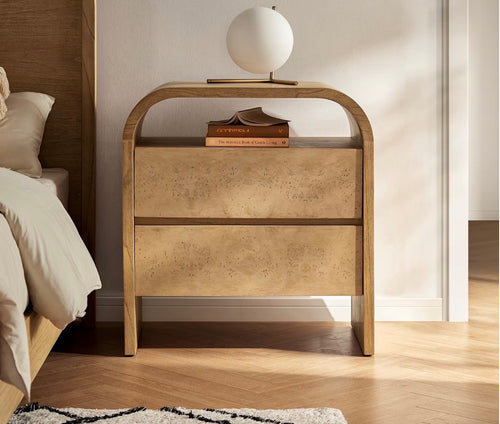 Pair of Castlery Crescent 2-Drawer Nightstands