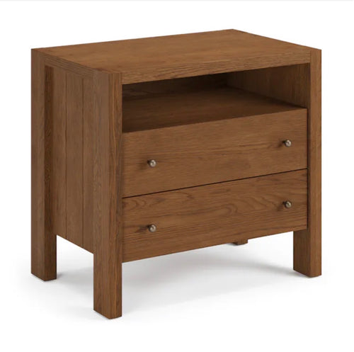 Cassie 2-Drawer Nightstand - Smoked Oak