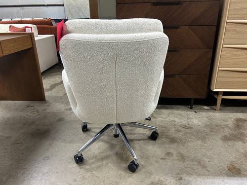 Bea Executive Office Chair - Ivory Wool Bouclé