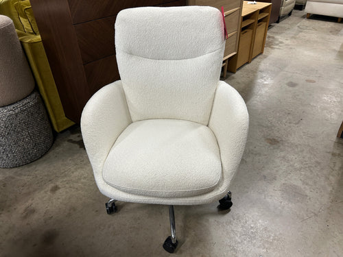 Bea Executive Office Chair - Ivory Wool Bouclé