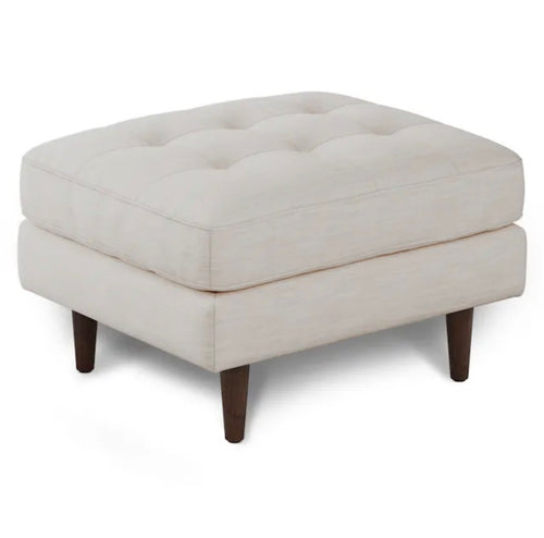 Sven 88" Tufted Sofa and Ottoman Set - Biscuit Cream