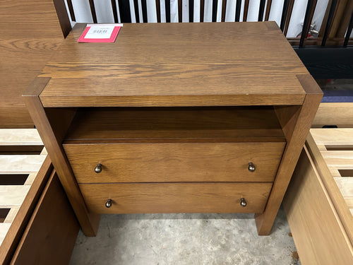 Cassie 2-Drawer Nightstand - Smoked Oak