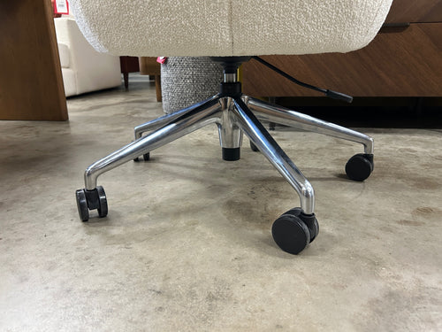 Bea Executive Office Chair - Ivory Wool Bouclé