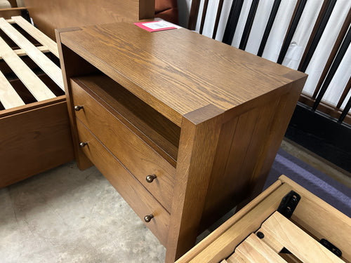Cassie 2-Drawer Nightstand - Smoked Oak