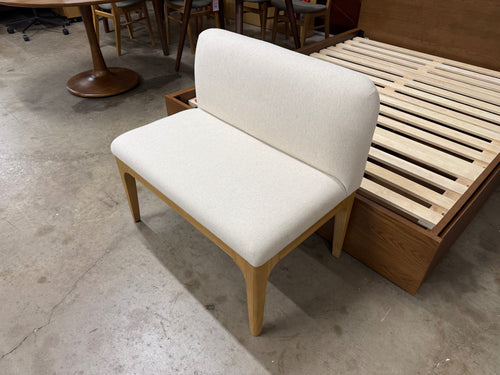 Rosin 34" Armless Banquette - Natural Oak And Sand Ivory