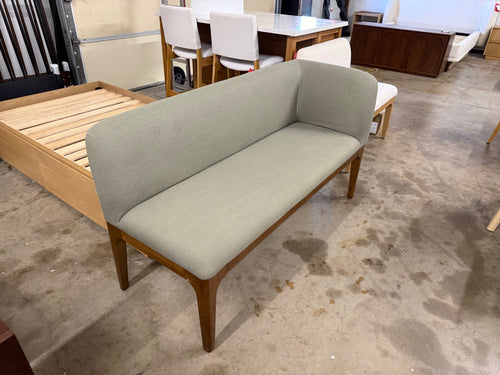 Rosin 56.75" Right Corner Banquette - Smoked Oak And Welsh Green