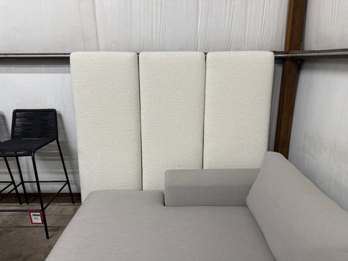 Noel Queen Tall Headboard - Lunaria White Bouclé