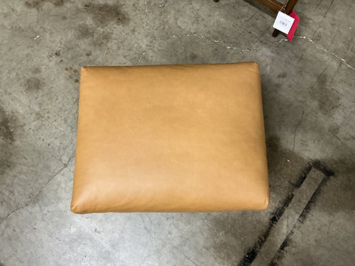 Bavel 25" Leather Ottoman - Charme Tan