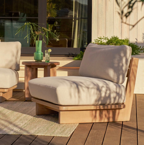 Daphne 34" Outdoor Lounge Chair - Dravite Ivory