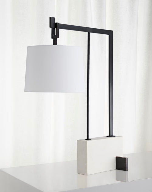Arteriors Home Piloti Table Lamp - Faux Burder Marble
