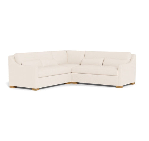 Interior Define Ella 3-Piece 4-Seat Corner Sectional- Sea Salt Performance Linen